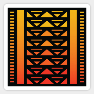 “Dimensional Flow” - V.4 Orange - (Geometric Art) (Dimensions) - Doc Labs Sticker